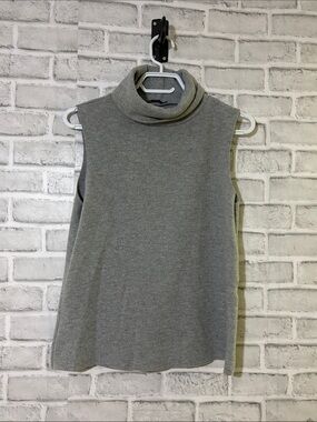 Zara Sleeveless Gray Turtleneck Knit Top- size small